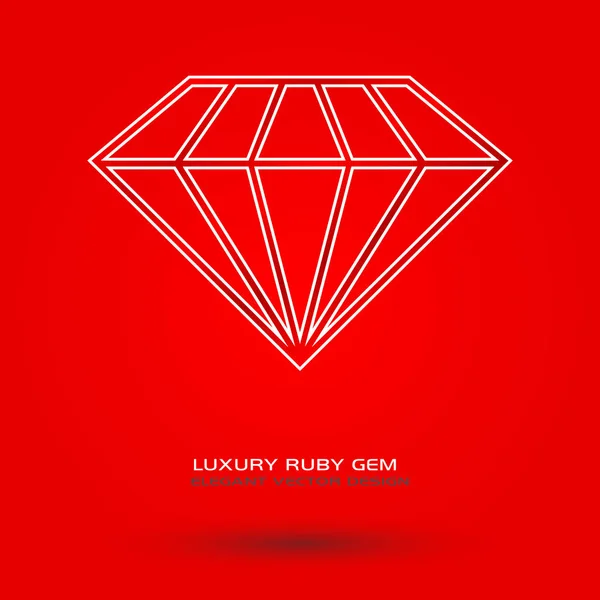 Luxo diamante rubi —  Vetores de Stock