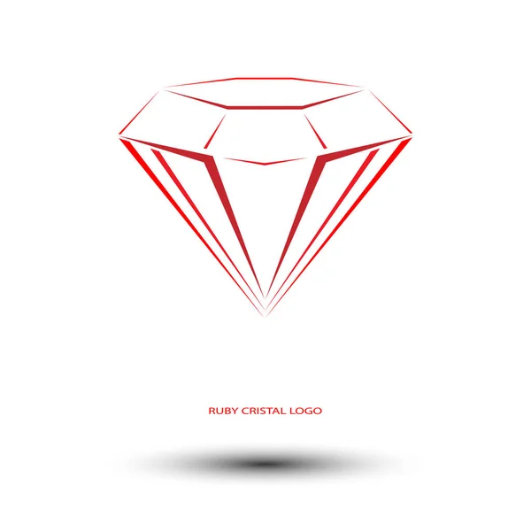 Logotipo de cristal Ruby —  Vetores de Stock