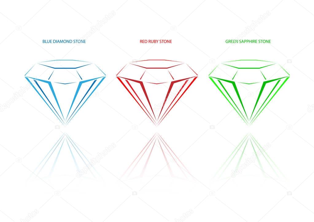 Mining crystal diamonds, colored logo