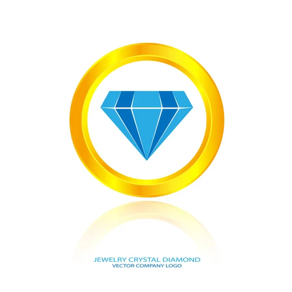 Joyería cristal diamante — Vector de stock
