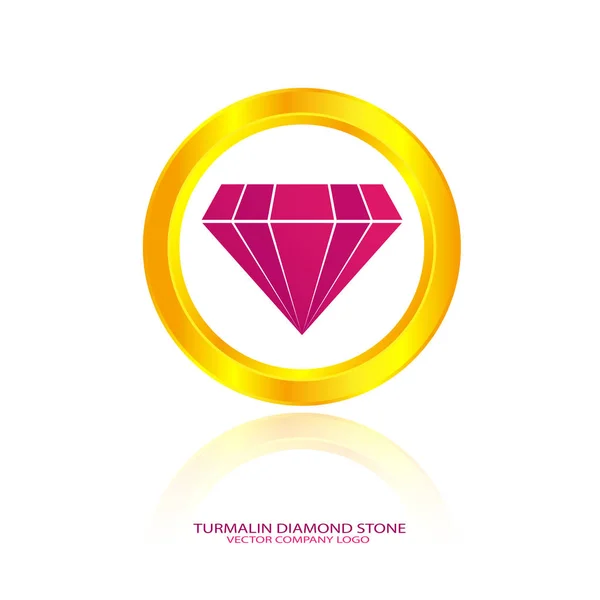 Piedra diamante púrpura — Vector de stock