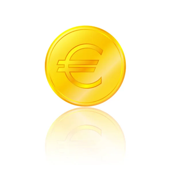 Oro signo del euro, financiación bancaria — Vector de stock