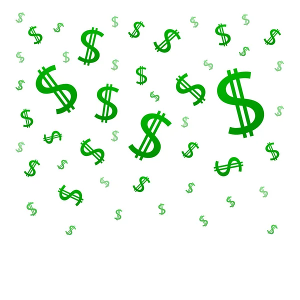 Dollartecken bakgrund, grön symbol — Stock vektor