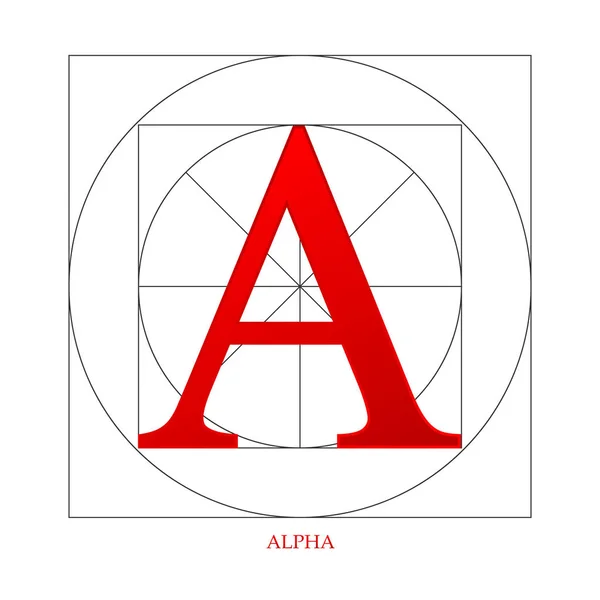 Símbolo alfa —  Vetores de Stock