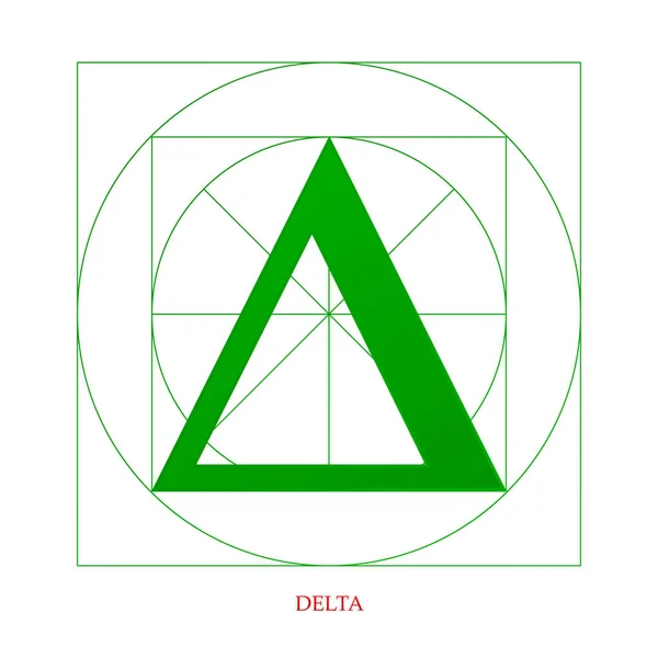 Symbole de caractère delta — Image vectorielle