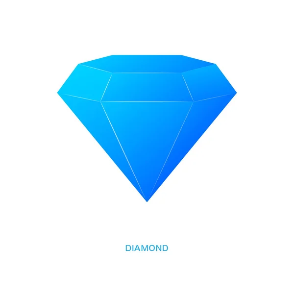 Logo azul diamante — Vector de stock