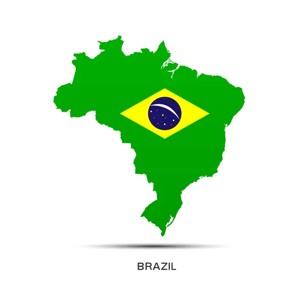 Hintergrund der brasilianischen Karte — Stockvektor