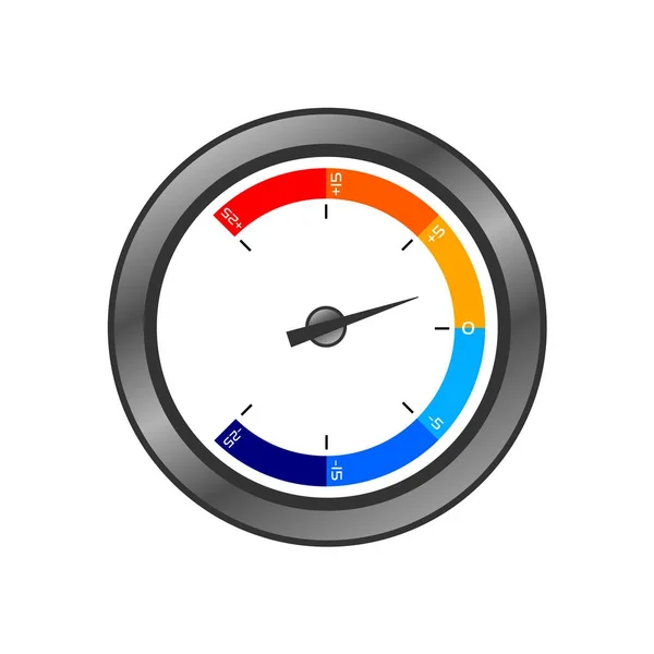 Termómetro industrial, índice de temperatura de produção —  Vetores de Stock