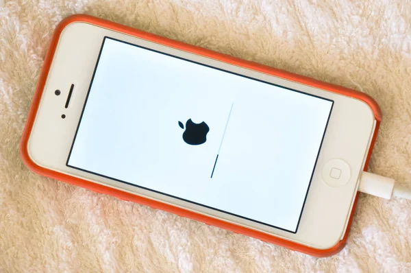 Обновление IOS на Apple iphone Стоковая Картинка