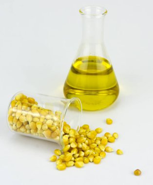 Mısır etanol biyo-yakıt test tüpleri ile oluşturulan 