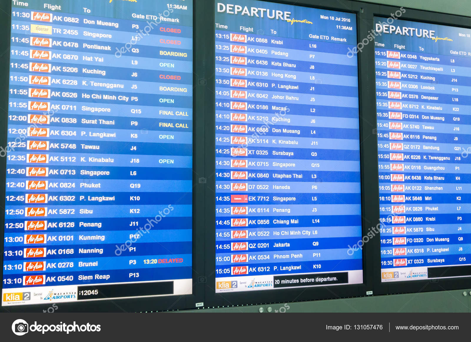 Airasia Flight Boarding Table In Kuala Lumpur International Airport 2 Stock Editorial Photo C Mrfiza 131057476