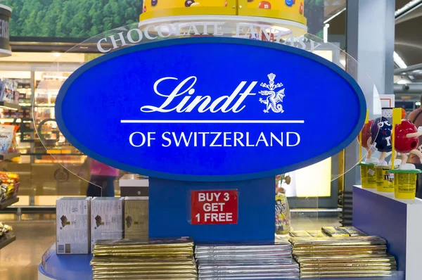 Affichage de chocolat Lindt suisse — Photo