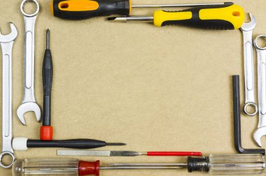 Marangozluk ve el aletleri bir dizi düzenleme