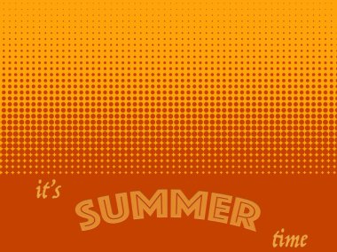 Yaz saati arka plan metin ile. Yarı ton desen arka plan dokusu.