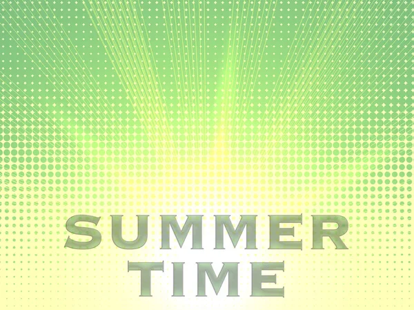 Summer time background with text. Halftone pattern background texture. — Stock Photo, Image