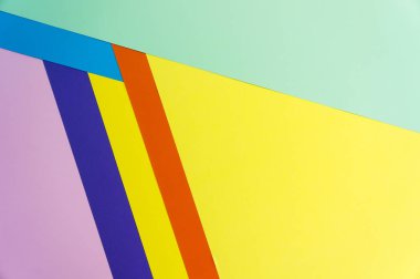 Renk kağıtları geometri düz kompozisyon