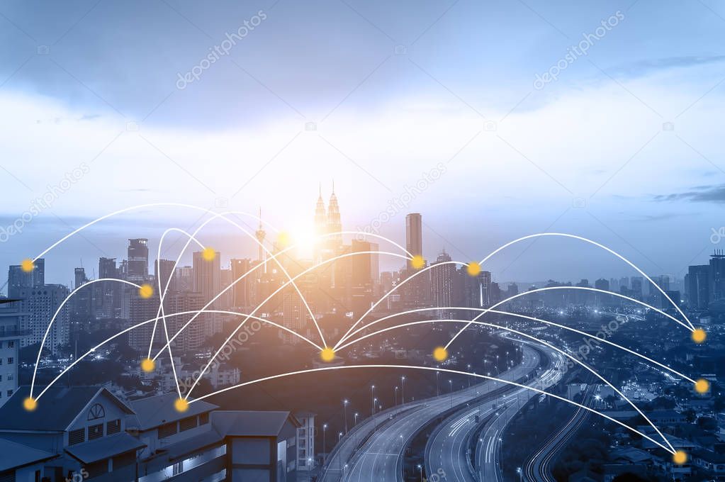 Network connection concept.