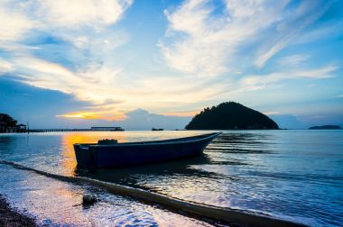 Güzel dramatik gün batımı 