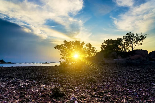 Beautiful dramatic sunset — Stock Photo, Image