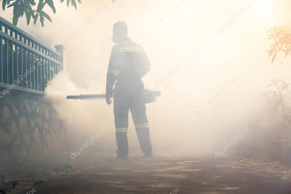 Environmental health operator fogging using chemical