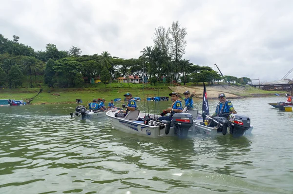 Terengganu Malaysia Nov 2017 Unidentified Anglers Abu Garcia Team Asean — стоковое фото