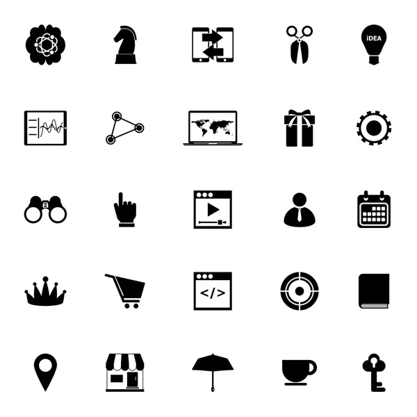 Icônes du plan d'affaires sur fond blanc — Image vectorielle
