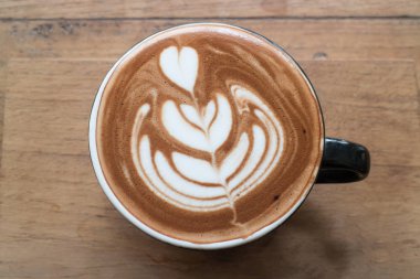 Latte sanat kahve fincan sıcak