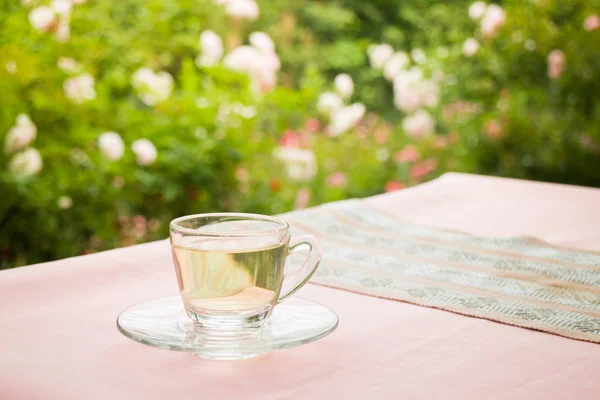 Teezeit im Garten — Stockfoto