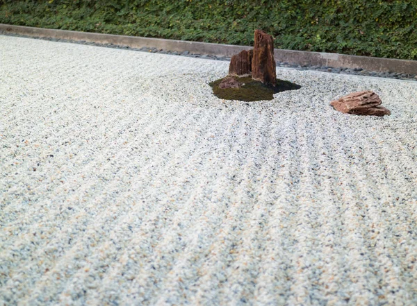 Zen gardens typically contain gravel and bare stones — Stock Photo, Image