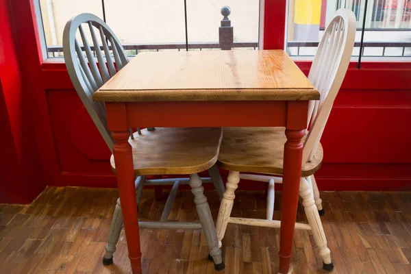 Single vintage white kitchen chair — Stock Photo, Image