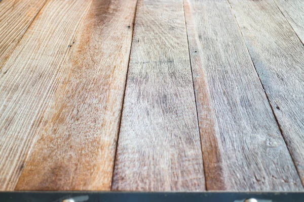 Wooden table top in industrial style — Stock Photo, Image