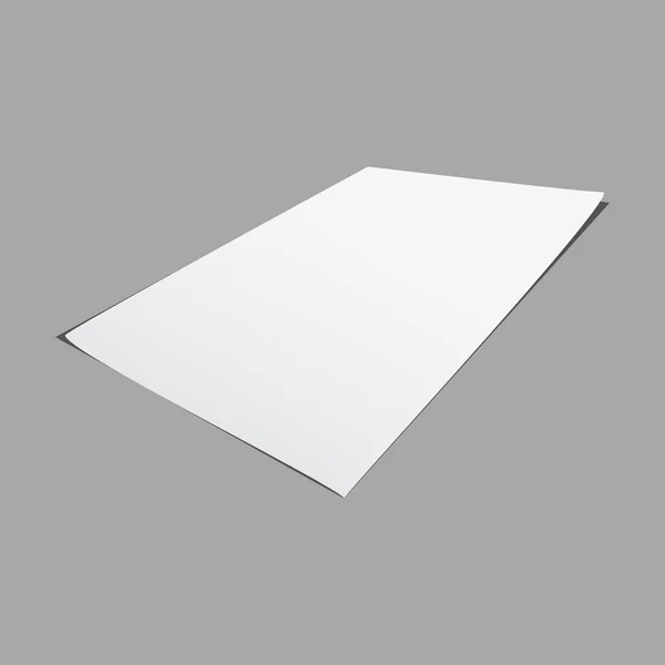 Leeres weißes Papier Attrappe Hintergrund — Stockvektor