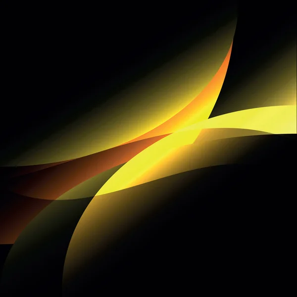 Створено жовтий промінь кривої абстрактний фон — стоковий вектор