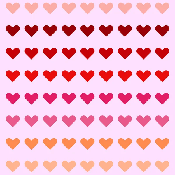 Sött hjärta mönster färgstarka bakgrund — Stock vektor