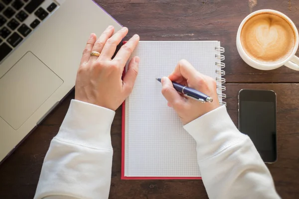 Work table of simply business woman — Stock Photo, Image