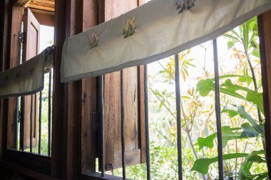 Vintage Retro ahşap oryantal ev 