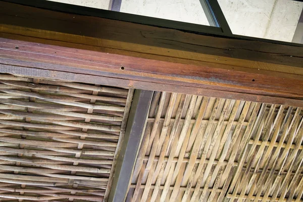 Tradiční architektura bambusová střecha — Stock fotografie