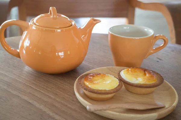 Delicious Mini Cheese Tart Dessert — Stock Photo, Image