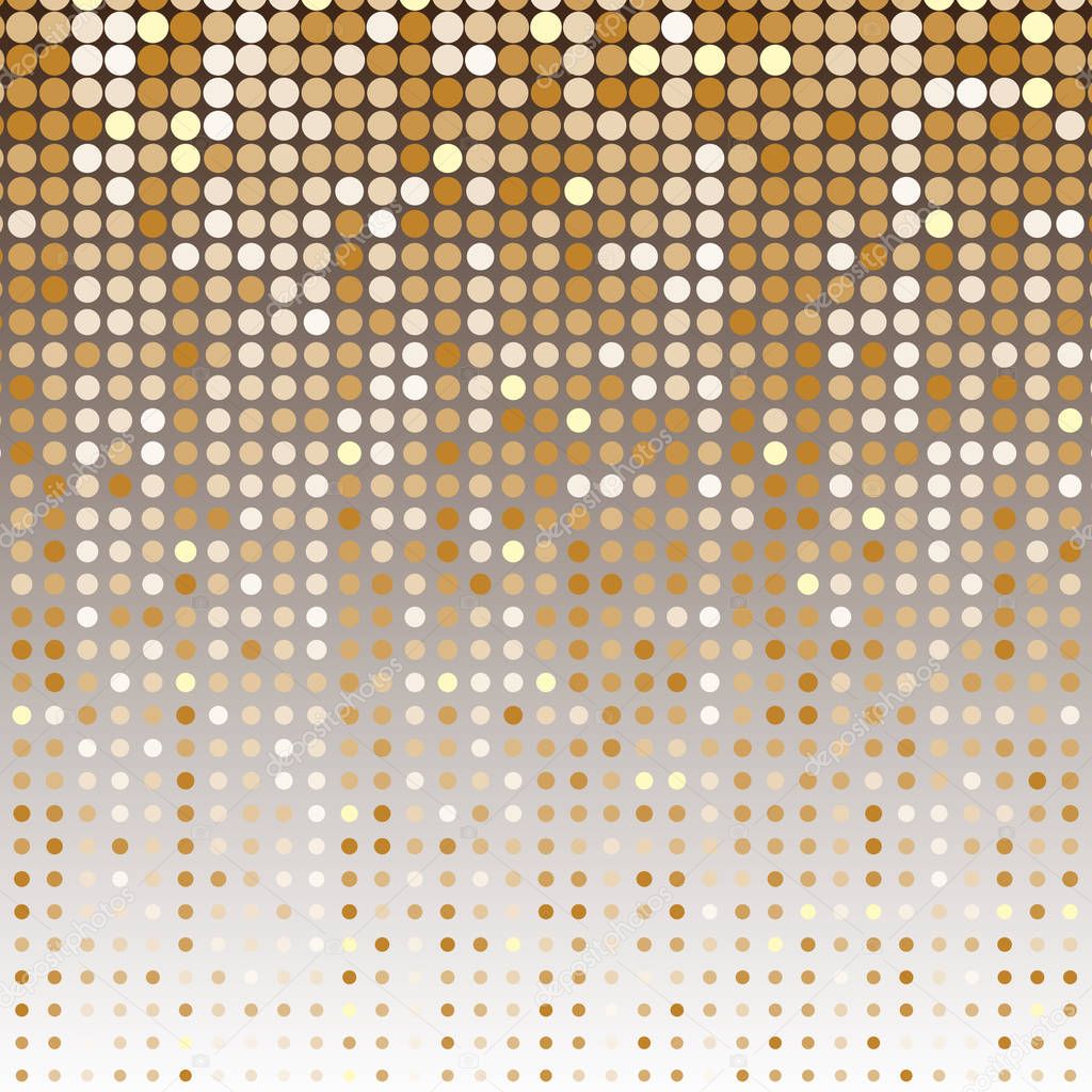Gold dot halftone abstract background