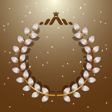 Hayal yaprak defne çelengi yıldız