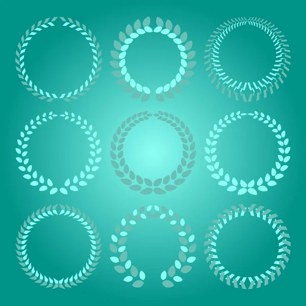 Created laurel wreath on bright background — Stock Vector
