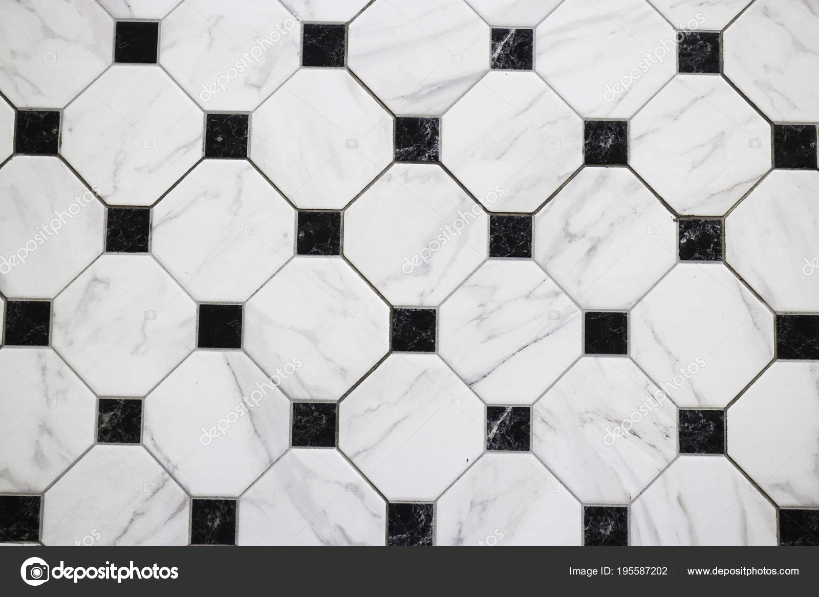 verhaal voor het geval dat Onderverdelen Zwart-wit geruite marmeren vloer ⬇ Stockfoto, rechtenvrije foto door ©  nalinrat #195587202