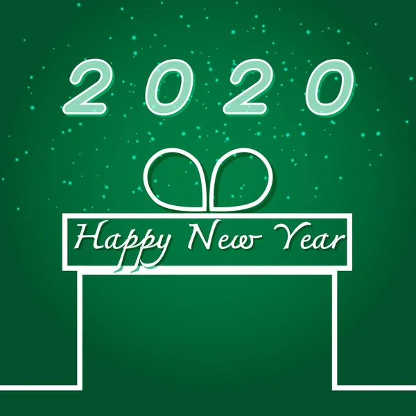 Szczęśliwego nowego roku 2020 z tłem pudełka prezentów — Wektor stockowy