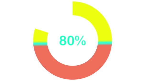 Created Circular Infographic Piechart Percentage Stock Motion — Stockvideo