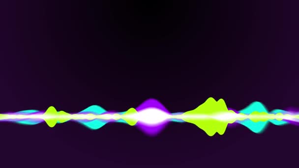 Stworzona Fala Dźwiękowa Kolorowe Spektrum Ruch Akcji — Wideo stockowe