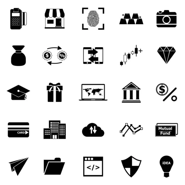 Financial Cashless Created Icons Element Stock Vector — Stock Vector