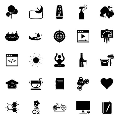 covid-19 simgeleri sırasında ev etkinliği, stok vektörü