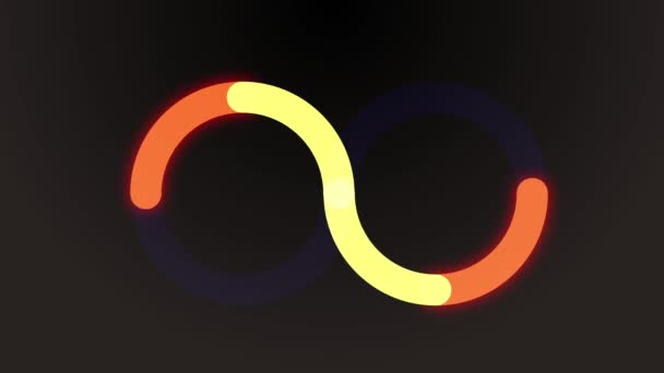 Orange Glow Circle Loop Animation Stock Motion — Stock Video