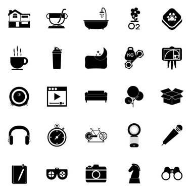 Rahatlayın ve sağlıklı yaşam tarzları simgeler, stok vektörü