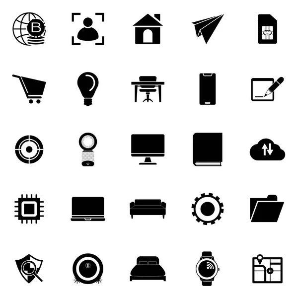 Covid Work Home Icons Stock Vector — Stock Vector